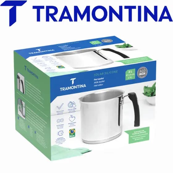 Fervedor Tramontina Solar Inox Cabo Silicone 14cm 2 Litros