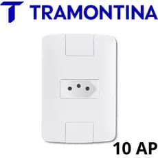 Conjunto Elétrico Tramontina Aria Tomada 10A Branco