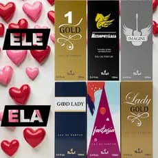 KIT ELE E ELA - CONTÉM 6 PERFUMES - 03 MASCULINO E 03 FEMININO, 100ML CADA UNIDADE.