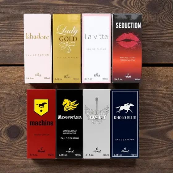 Kit 8 Perfumes 100ml - Custo-Benefício | 4 Masculinos + 4 Femininos | Top Promo