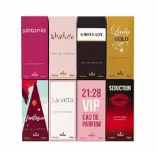 Kit 08 Perfumes 100ml Femininos Sedutores Cheirosos e de Alta Fixação Lançamento
