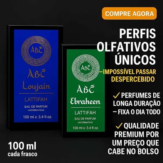 Combo com 2 Perfumes Masculinos, 100ml cada unidade, fragrâncias de alta perfomace.