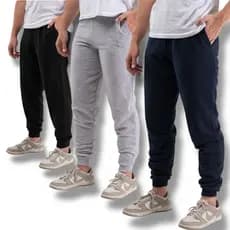 Calça INVERNO MOLETOM Masculina PELUCIADA Calça Moletom 3 BOLSOS PUNHO com ELÁSTICO NA CINTURA Térmica MELHOR PREÇO