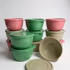 Kit 12 Potes Bowl 1L com Tampa – Cores Modernas! Para Marmita, Freezer e Micro-ondas