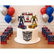Topper de bolo Transformers 3D,topo de bolo personalizado com nome e idade,escolha seu tema.