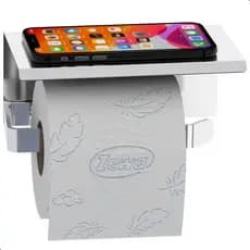 Porta Papel Higiênico Inox e Cromado De Parede Banheiro MAX
