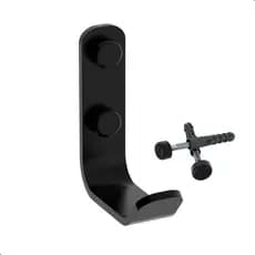 Cabide Gancho De Parede Para Toalha Plus Preto Fosco