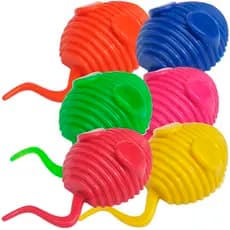 Rato Brinquedo Interativo Antiestresse Divertido Gato Friso Arranhador Borracha Maciça 2D Pet