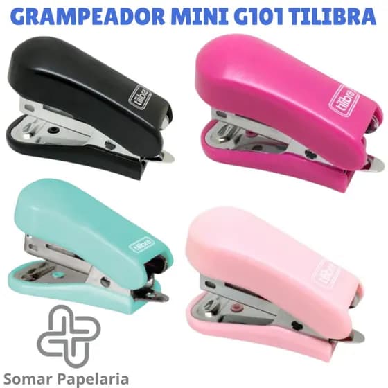 Mini Grampeador com Extrator de Grampos - Tilibra