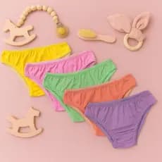 Kit 10 Calçinhas Infantil Menina Bebê 100% Algodão com forro Calçinha Menina -