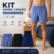 Kit Pijama Masculino Samba Canção De Cueca Short de Dormir calça Oferta Sortidos |100| Lançamento