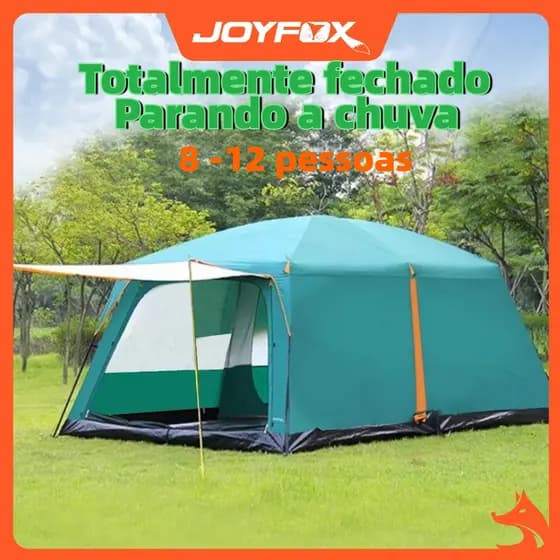 Barraca Camping Acampamento8-12 Pessoas Impermeavel 4000mm Joyfox Barraca Familiar Grande 380*260*195cm