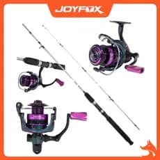 Kit Vara De Pesca Molinete de Pesca  12+1 Rolamentos JOYFOX