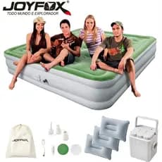 Colchão Inflável King 206*187*44cm Vem Com Uma Bomba Inflável De Bateria De Lítio Embutida E Removível JOYFOX