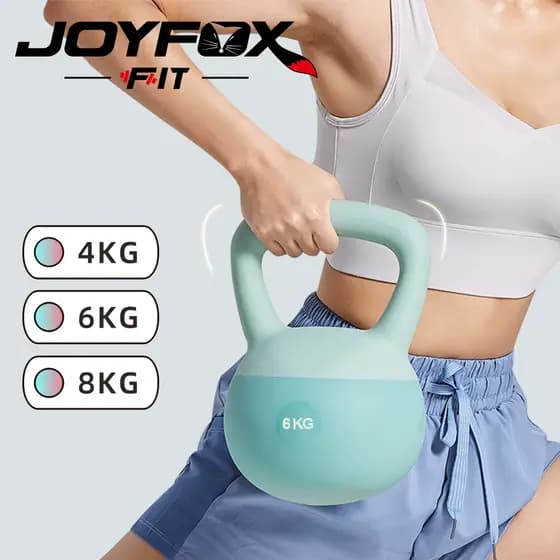 Kettlebell Emborracha 4kg a 8kg Treino Funcional Academia Musculação Peso Fitness Casa Exercício