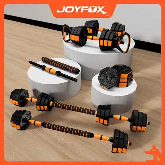 JOYFOX Alteres musculação Kit Halteres 6 Em 1 Musculação Até 10kg/30KG Ajustável Kettlebell