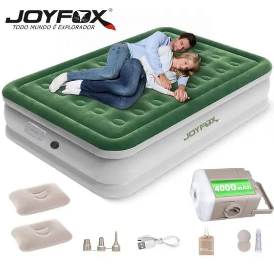 Colchão Inflável Casal Cama De Campanha 203*154*44cm Bomba Inflável Com Bateria De Lítio Integrada