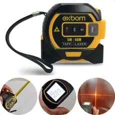 Trena Digital Nivel Laser 40M Com Fita Métrica Profissional
