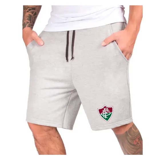 Bermuda De Moletom Tricolor Carioca Football Club  De Ótima Qualidade Flanelada Envio Rápido Para Todo Brasil