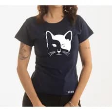 Baby Look Feminino Estampa Gato 100% Envios Rapidos Algodão Alta Qualidade