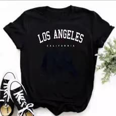 Camiseta Los Angeles Baby Look 100%Algodão Ótima Qualidade