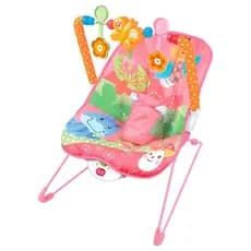 Cadeira de Balanço para Bebê  Rosa com Som Guta Guti - DM Toys
