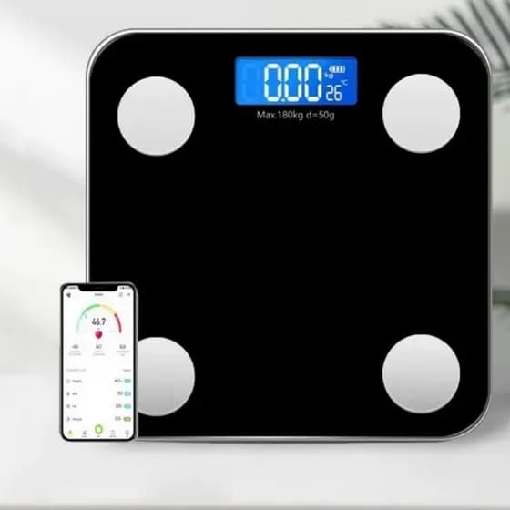 Balança Bioimpedância Digital Profissional Suporta Até 180kg Via Bluethooth Escala De Peso Digital Eletrônica