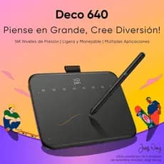 Mesa Digitalizadora 16384 Nivel de presión, soporte de inclinación de 60°, 8 teclas de atajo suaves
