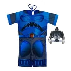 Fantasia Sharkboy Infantil Curto com Máscara