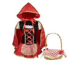 Fantasia Chapeuzinho Vermelho Infantil de Luxo com Capa e Cestinha