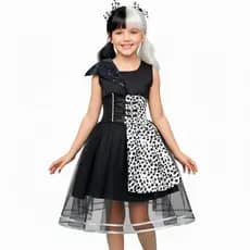 Fantasia Infantil Cruella De Vil de Luxo Halloween