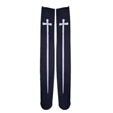 Meia Calça 7/8 Cruz Medieval Gótica Fantasia de Halloween e Cosplay Freira