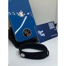 Kit Cartão de Visita NFC Azul + Tag + Pulseira Editavel