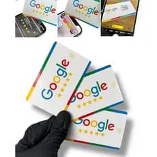 Kit 3 Unidades Cartão de Avaliação Google Nfc C Sistema de aproximação e QrCode