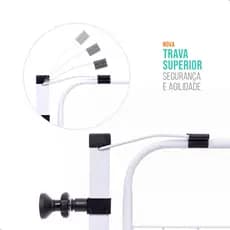 Portão Pet Grade de Segurança Kids (BRANCO) (69cm a 154cm)