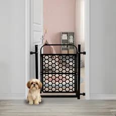 Portão para Pet e Grade Para Cachorro 78cm A 83cm Cercado de Proteção Branco