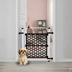 Portão para Pet e Grade Para Cachorro 78cm A 83cm Cercado de Proteção Branco