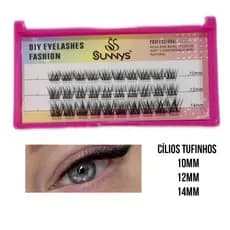 Mix Cílios 10mm 12mm 14mm Sunnys Tufinho D5 D16 D24 Luxo Alongamento e Extensão De Cílios Luxury Lashes