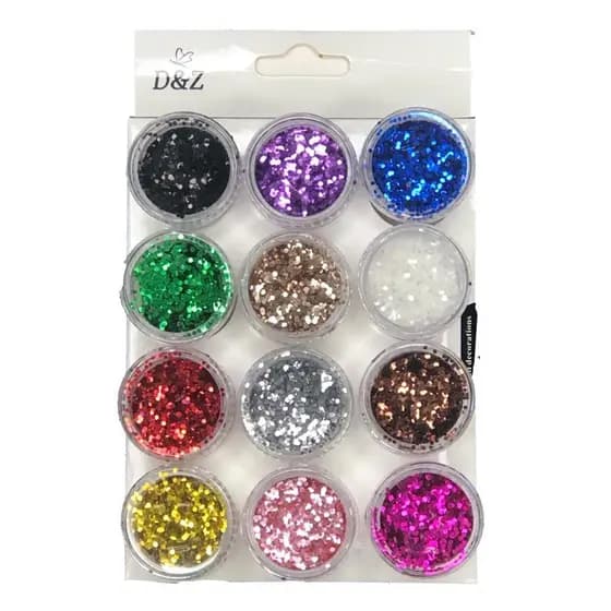 Glitter Flocado Encapsulada Decoração De Unhas Acrigel Art D&Z