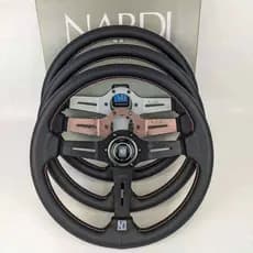 【 ITSOK 】ND nardi Volante  Titânio/Fibra De Carbono 14 Polegadas De Aço Inoxidável Com kit De Reforço De Botão De Buzina