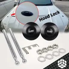 Ypditsok2 Pcs Botão Capô Pin Lock Clip Kit Universal Racing Trava De Liberação Rápida Capôs De Motor