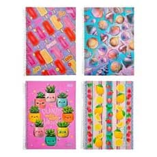 Pacote do Caderno Universitário Vibe Feminino  10 M 160 F com 4 cadernos  - Tilibra