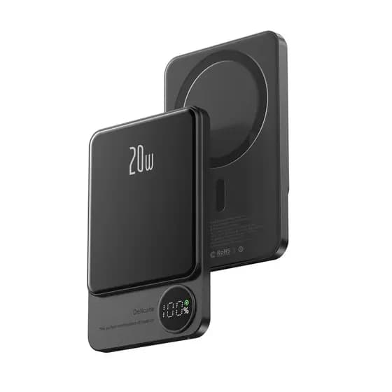 Carregador Portátil 10.000mAh Power Bank Indução Para iPhone e Android Com 2 Saídas
