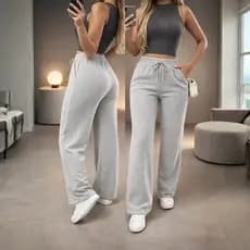 Calça Pantalona Feminina Lanzinha Premium Soltinha Não Marca Cintura Alta Conforto Elegante