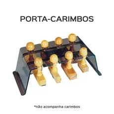 Porta carimbos  - suporte organizador com 8 lugares - MENNO acrílico fumê ou cristal