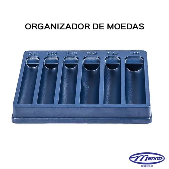 Organizador de moedas com separador de valores - porta moeda - niquel