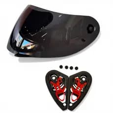Viseira Capacete Mt Blade Thunder Helt Race Fumê Preta E Reparo