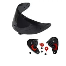 Viseira Capacete Axxis Fume Com Reparo Suporte Viseira V18 E V18b