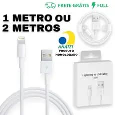 Cabo Para IOS USB Carregamento Rápido de 1m ou 2m Lightning Iphone Ipad