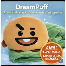 Manta Almofada Infantil BT21 2 em 1 Personagem | Almofada que Vira Cobertor Macio Criança